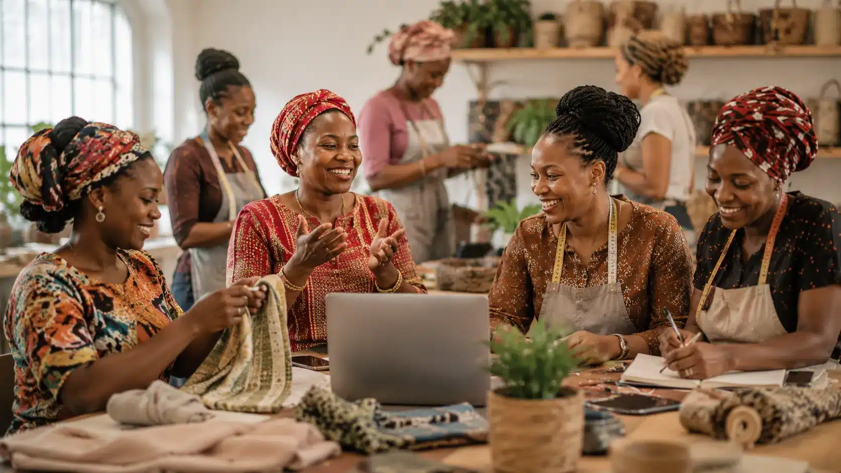 Women participating in the She Trades Business Incubator